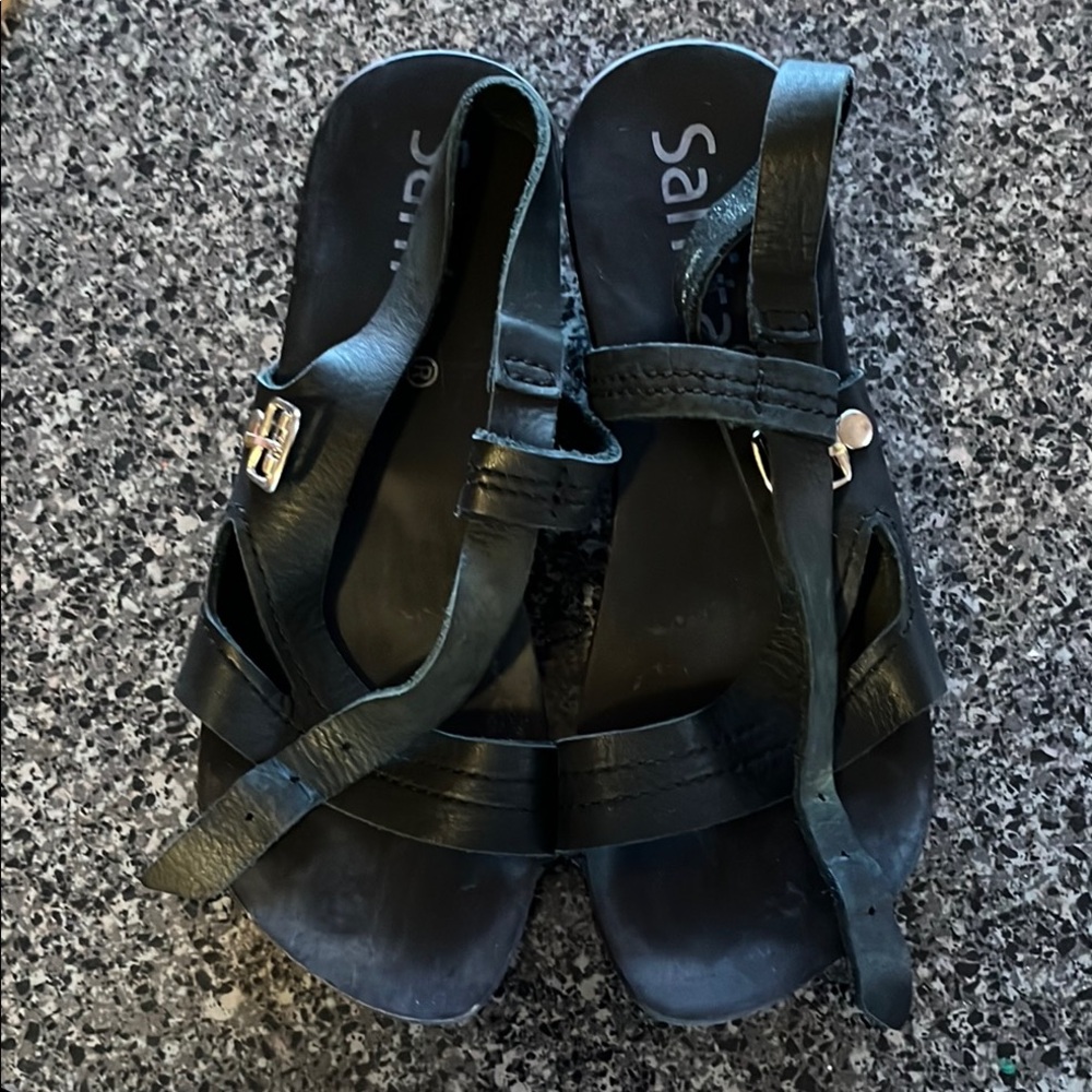 Stylish Black Sandals by Sanita